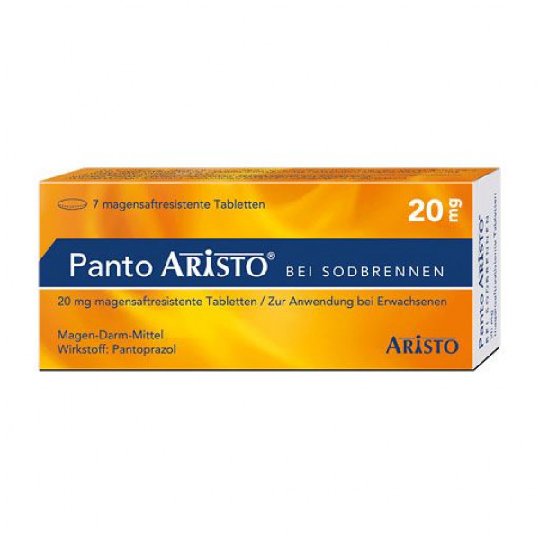Препарат от изжоги PANTO Aristo bei Sodbrennen 20 mg magensaftr.Tabl. 7 шт Aristo Pharma Препарат от изжоги PANTO Aristo bei Sodbrennen 20 mg magensaftr.Tabl. 7 шт Aristo Pharma